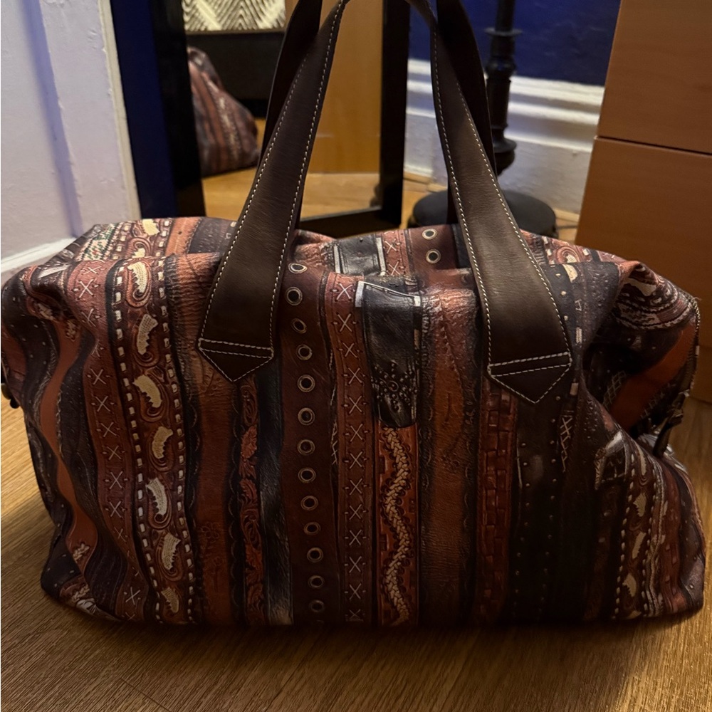 Vintage Stylish Brown Belt Pattern Men's Bag from Paul Smith